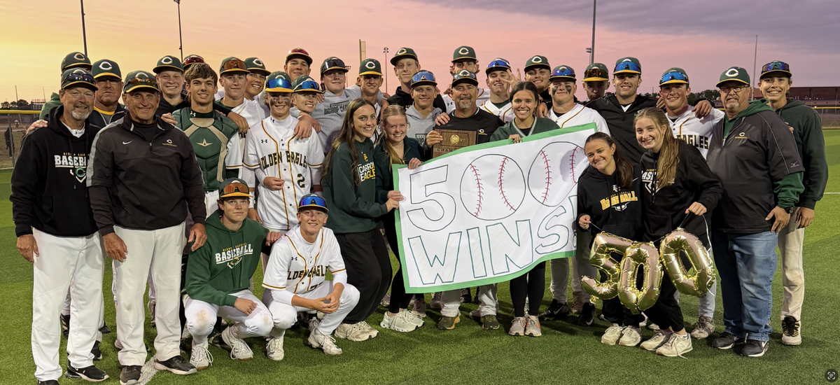 The Bishop Carroll baseball team celebrated a return to the Class 5A state tournament and also the 500th career victory for coach Charlie Ebright.