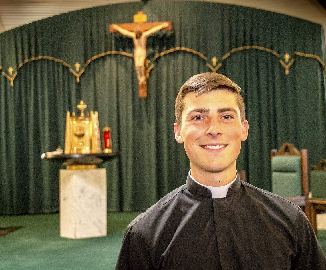 Father Seth Arnold serves as a chaplain at Kapaun Mt. Carmel.