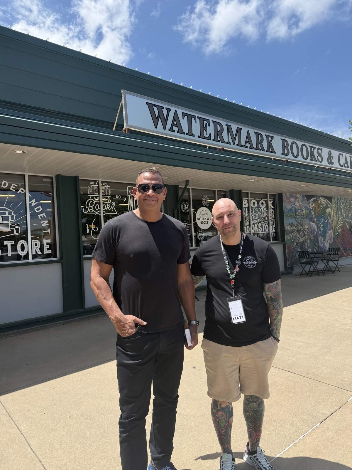 Former MLB star Alex Rodriguez stands outside Watermark Books & Café during a visit to Wichita in late June. Rodriguez shared on social media Wednesday that he traveled to Wichita to support his daughter, Natasha, who is performing this summer with Music Theatre Wichita.