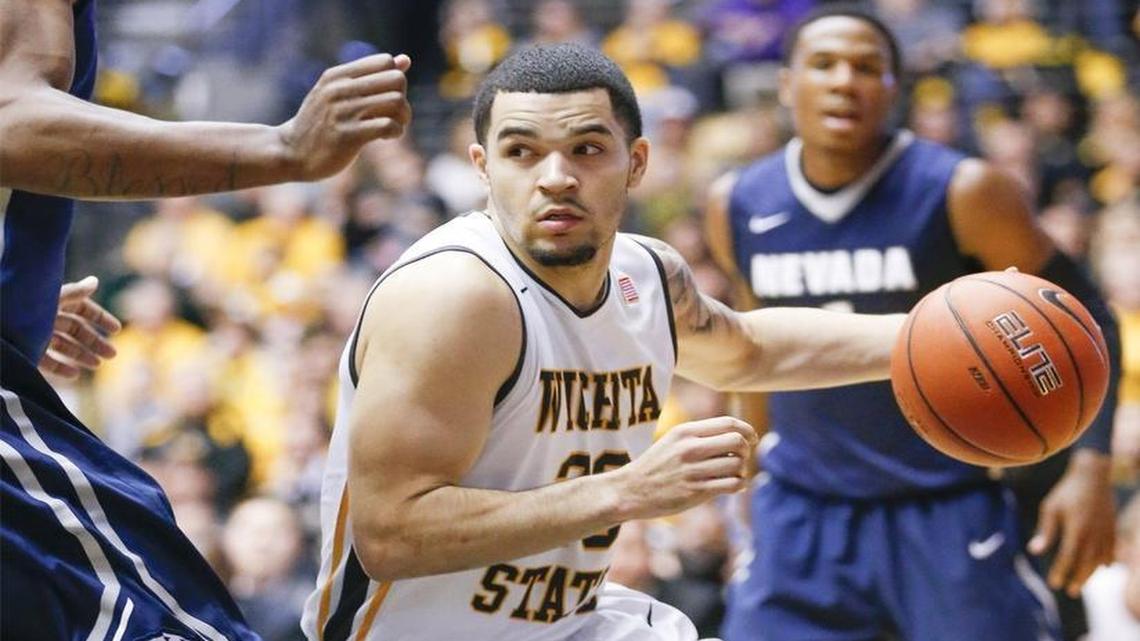 Wichita State’s Fred VanVleet looks to pass against Nevada in the second half Tuesday at Koch Arena.