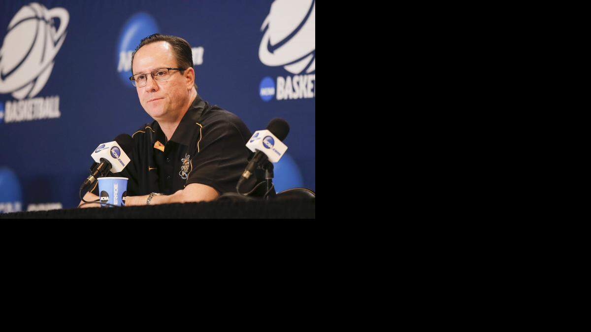 Wichita State coach Gregg Marshall listens to a question at the CenturyLink Center in Omaha on Thursday.