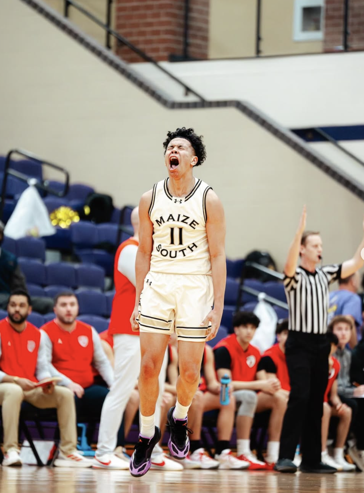 Maize South junior Jalen Batiste led the Mavericks to a crucial rivalry win over Maize on Friday night.