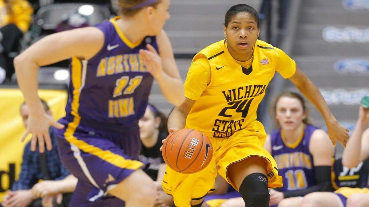 
Alex Harden was chosen Valley player of the year after leading the Shockers to the conference title.
