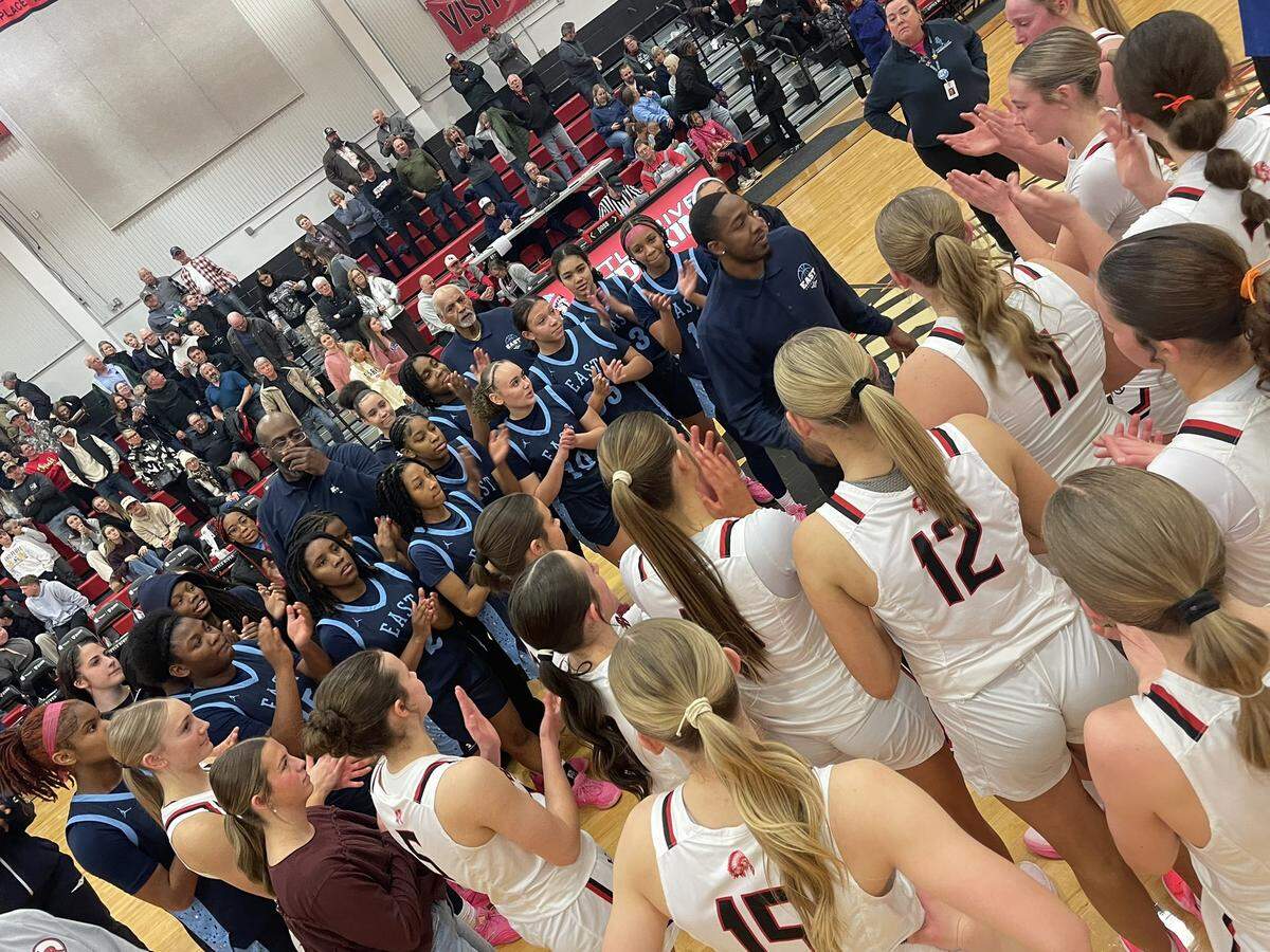 In a highly anticipated game, Class 6A Wichita East prevailed with a 61-55 win over Class 1A powerhouse Little River on Friday night.