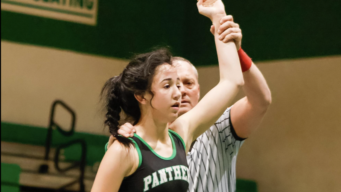 Kansas girls wrestling has a new phenom in Derby freshman Presley Beard