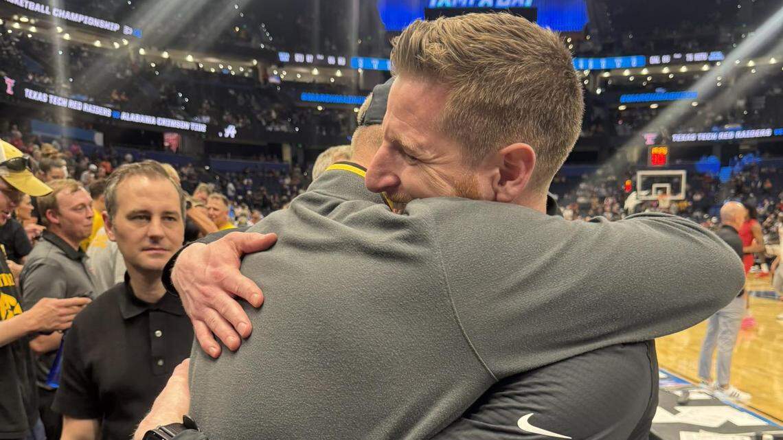 The hug that said everything after Iowa’s miracle win and Luke Barnwell’s loss