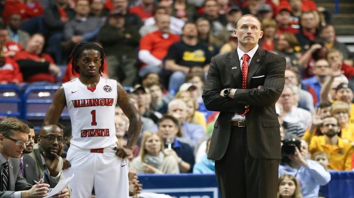 Illinois State’s Paris Lee and coach Dan Muller had to watch Wichita State wrap up the Valley tournament championship in March. The Shockers won’t stand in the Redbirds’ way next season.