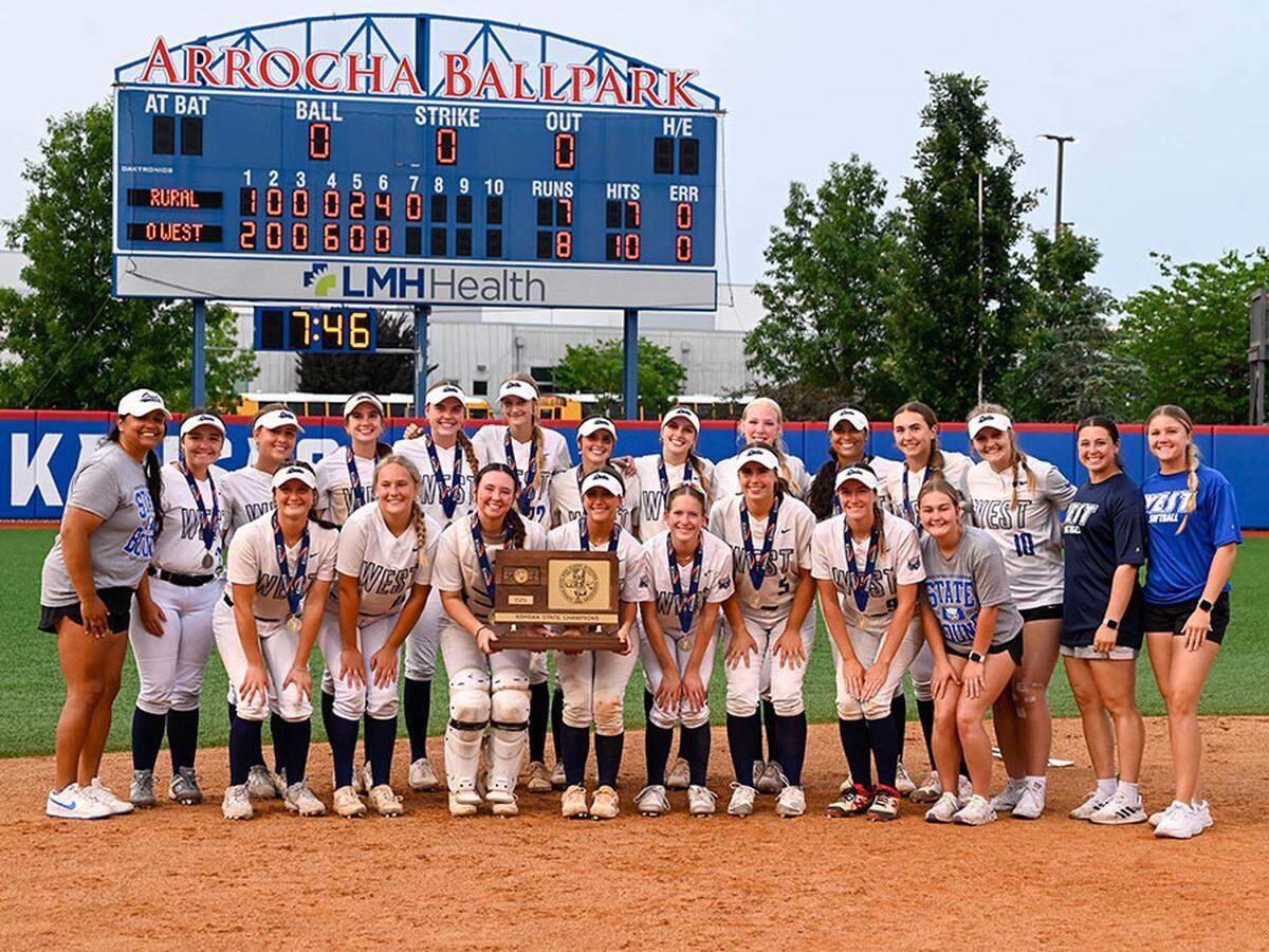 The Olathe West softball team won the Class 6A state championship this past spring at KU’s Arrocha Ballpark.