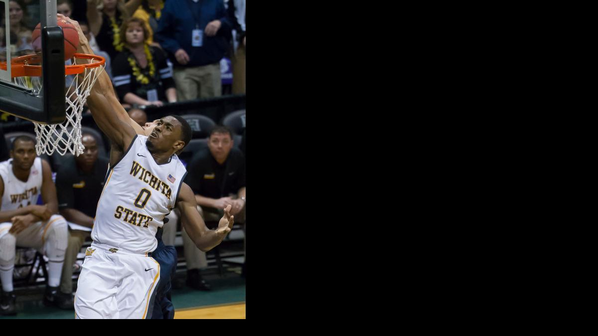 Wichita State forward Rashard Kelly dunks against Loyola Marymount in the second half of Monday’s game at the Diamond Head Classic in Honolulu. Wichita State will face the winner of Monday’s late game between Nebraska and Hawaii on Tuesday.