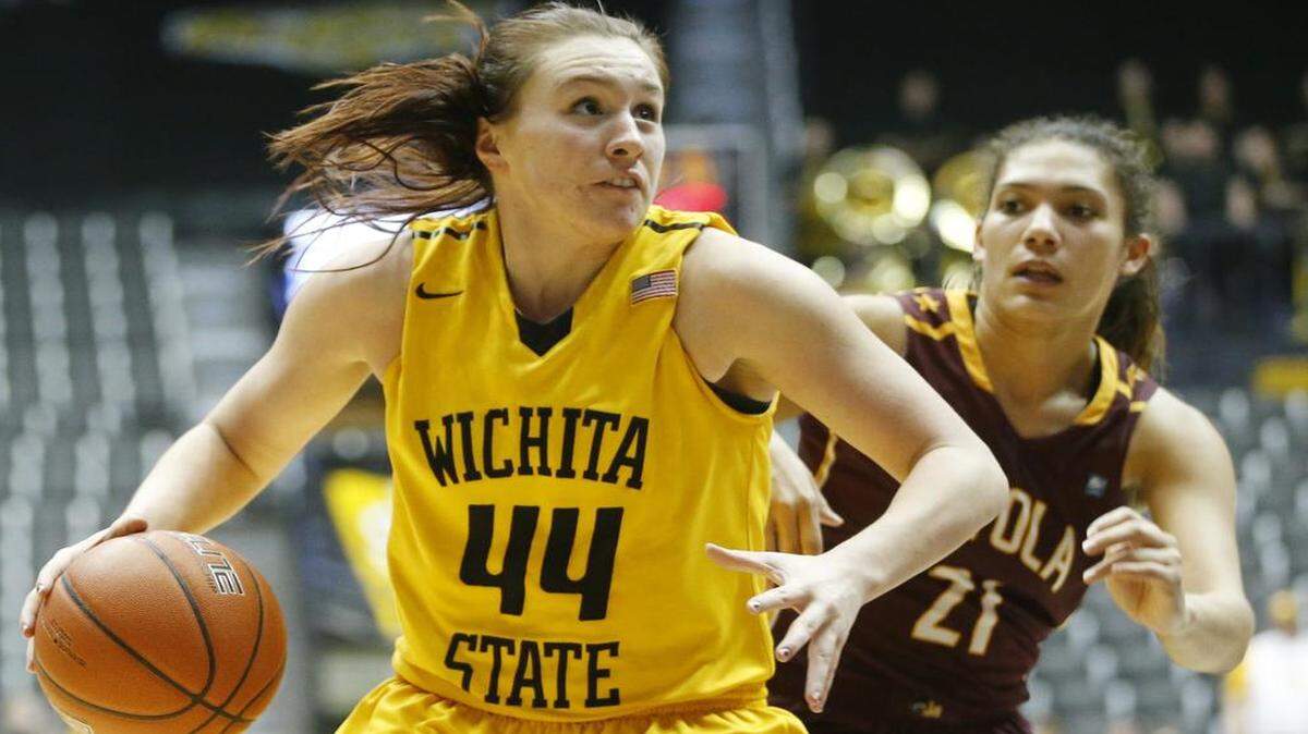 
Junior Michaela Dapprich (44) averaged 12.5 points this season for Wichita State.
