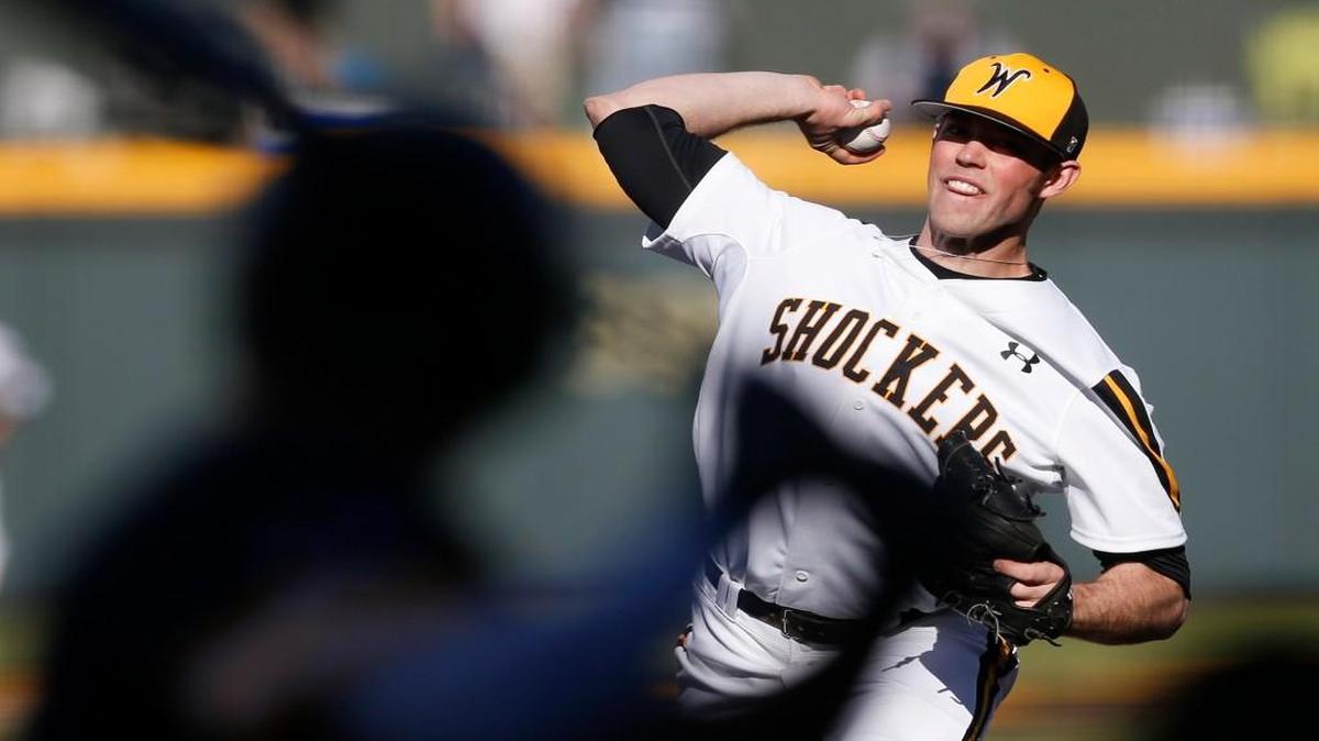 Sam Tewes pitches against Northern Colorado in February.