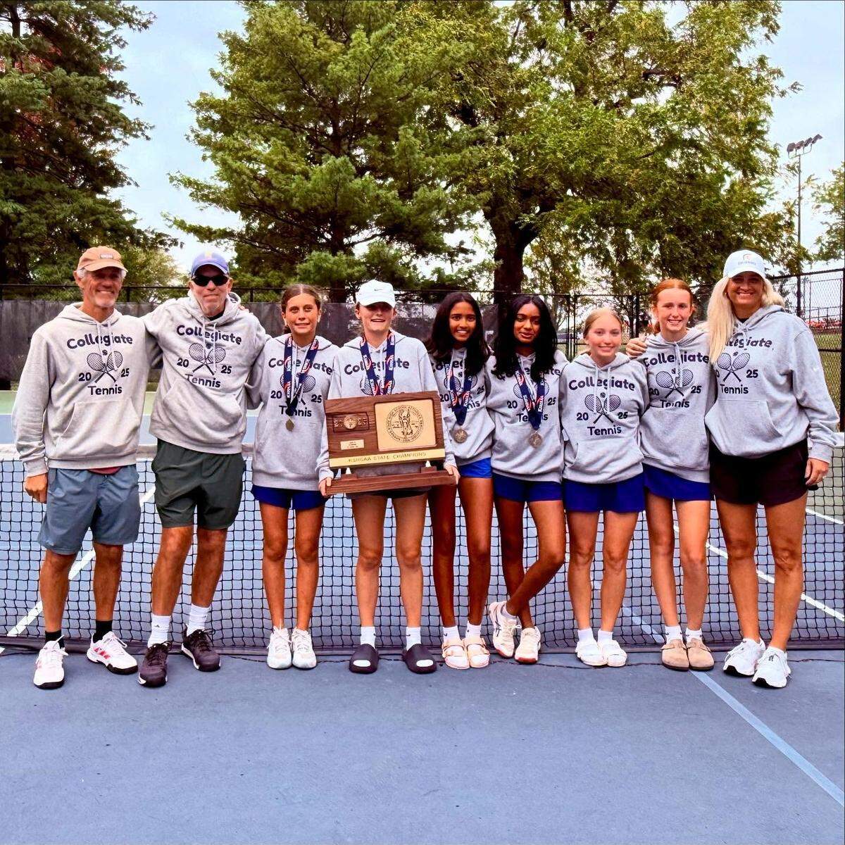 After winning their 17th straight team state championship, Collegiate placed three players on the Eagle’s All-Metro girls tennis team this season: Amelia Blackman, Hitha Ganganala and Tanya Ramesh.