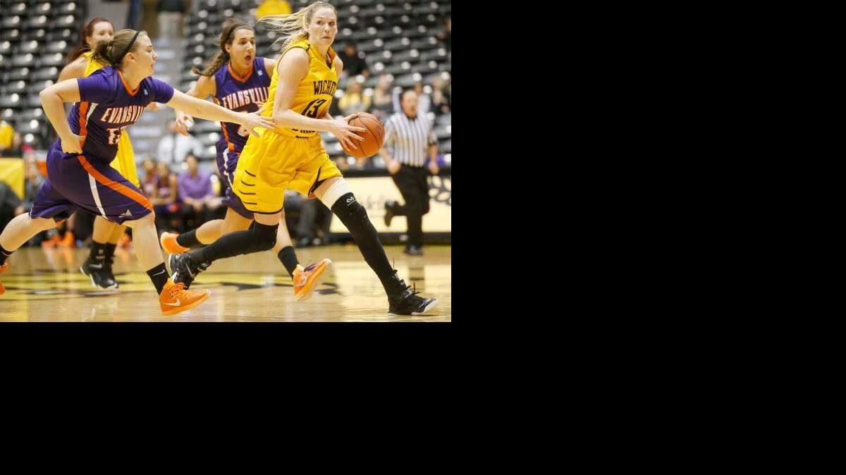 
Wichita State’s Kelsey Jacobs, right, was named to the MVC scholar-athlete team Tuesday.
