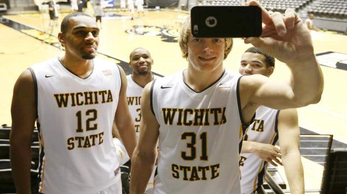 
From left, Darius Carter, Tekele Cotton, Ron Baker and Fred VanVleet know the focus is on them as the Shockers’ top returners.
