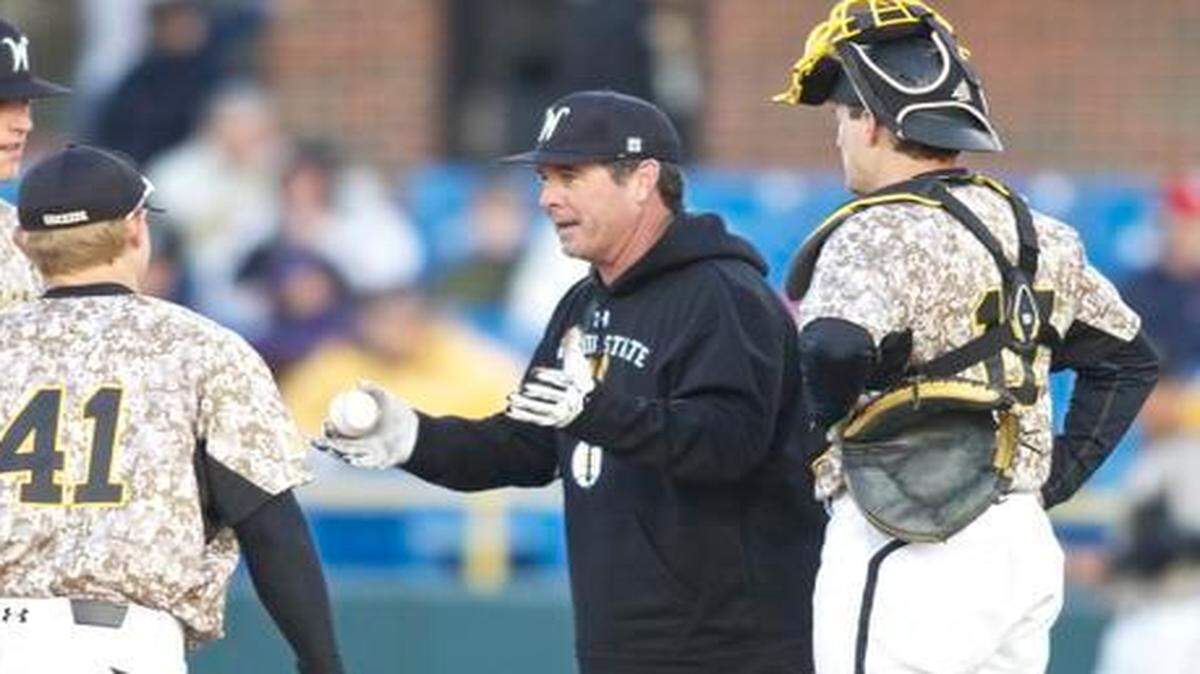 
Todd Butler, center, and Wichita State play host to No. 18 UC Santa Barbara for three games beginning Friday.
