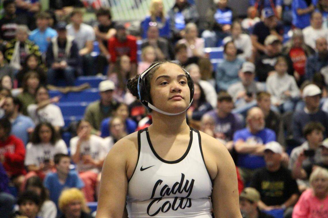 Campus junior Elayna Evans became her school’s first girls wrestling state champion this past weekend.