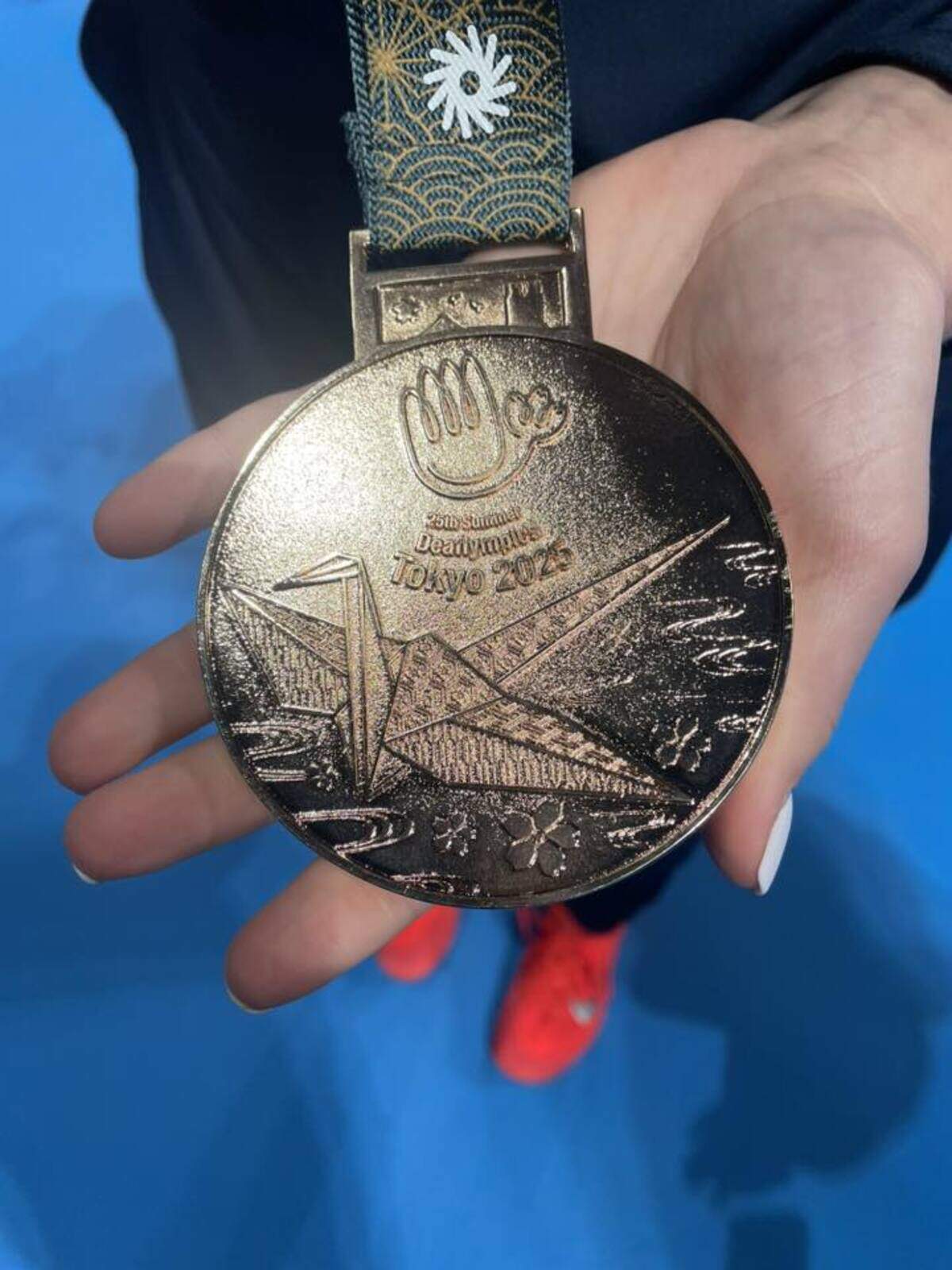 A closer look at the bronze medal won by Sterling’s Chelsie Brown at the 2025 Deaflympics.