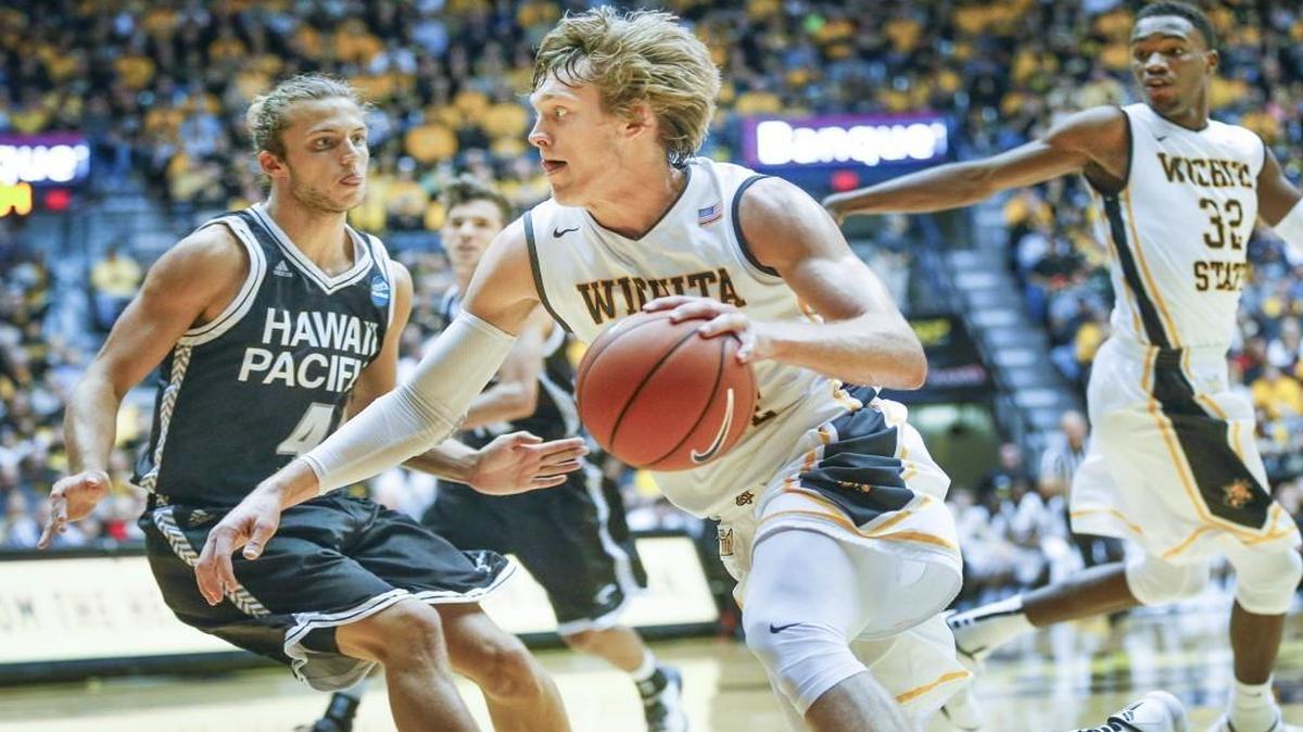 Wichita State's Ron Baker drives to the basket against Hawaii Pacific in the first half of Saturday’s exhibition game at Koch Arena.