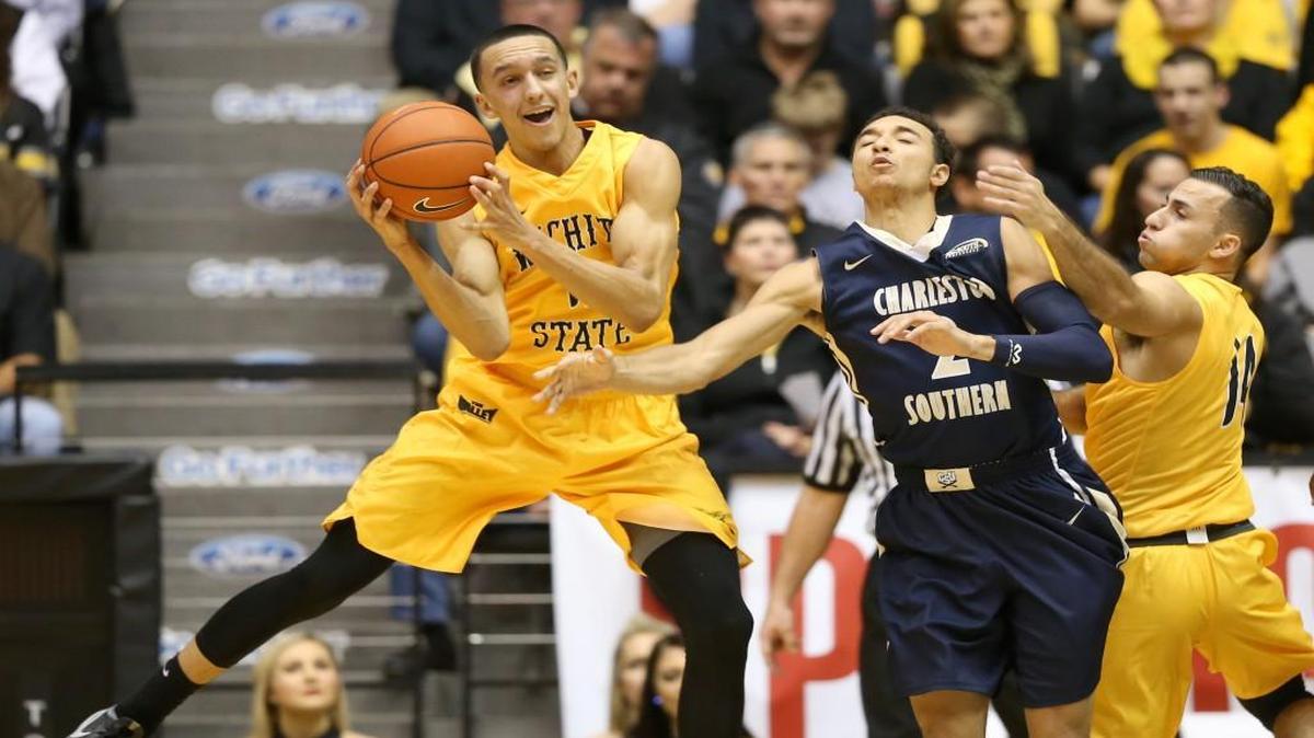 Wichita State freshman Landry Shamet, left, played three games before his season was halted by foot surgery.