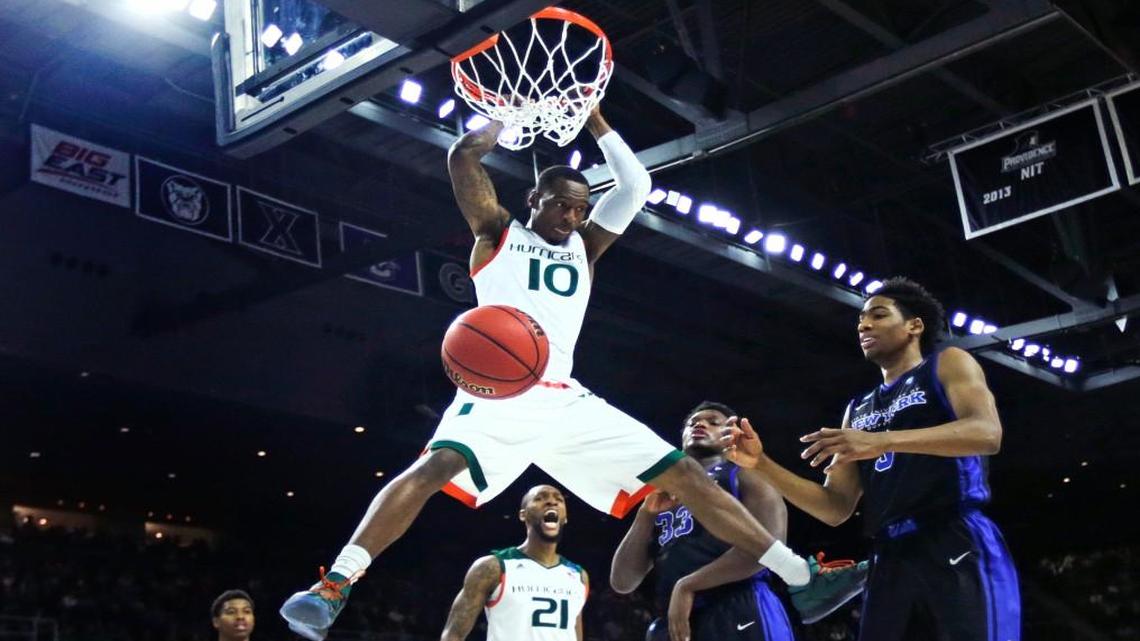 Miami guard Sheldon McClellan (10) is the Hurricanes’ leading scorer and was a second-team All-ACC selection.