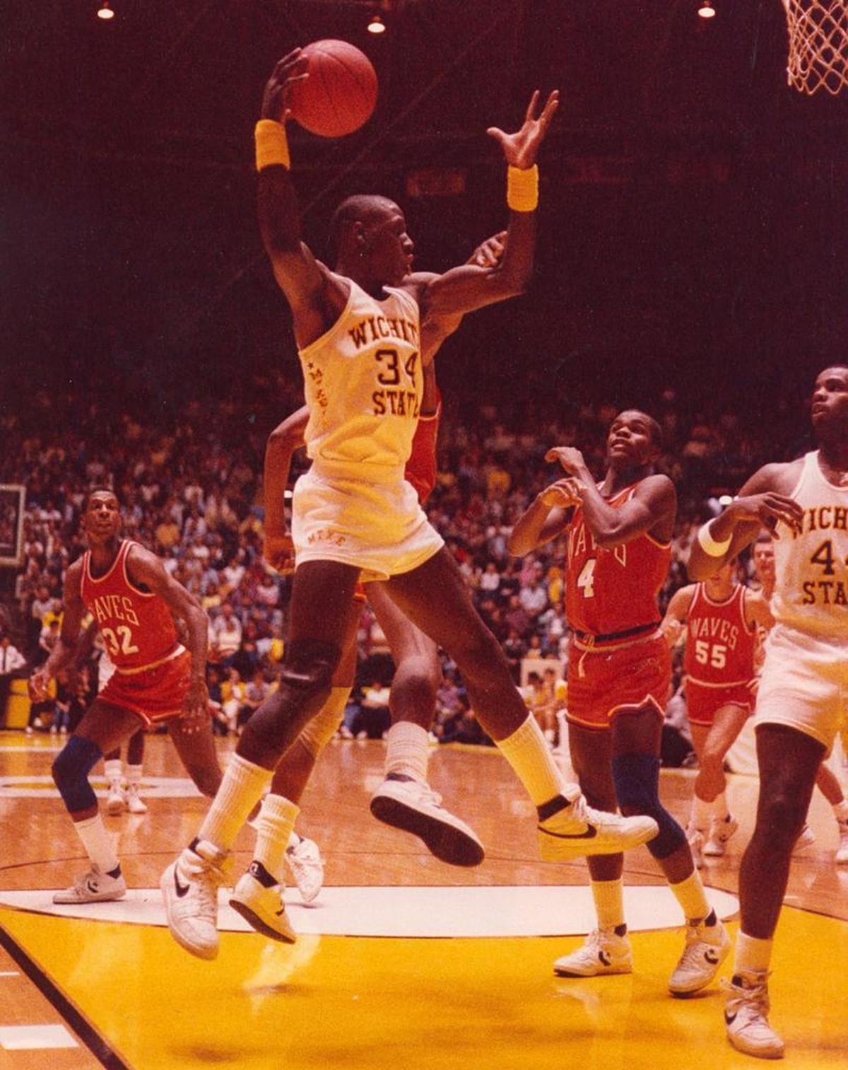 In 1984-85, Xavier McDaniel of Wichita State was the first NCAA Division I player to lead the nation in scoring and rebounding in the same season.