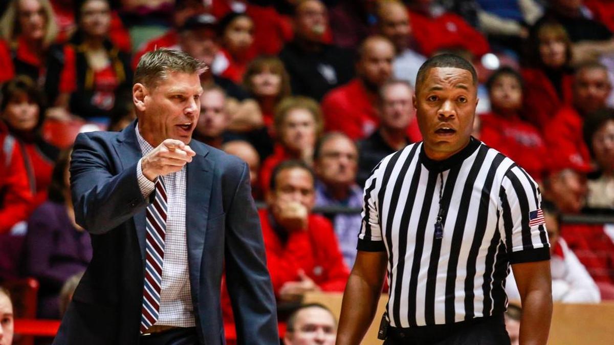 Loyola coach Porter Moser contests a call during a game in November. The Ramblers have won two of the last three games since Moser shifted his lineup.