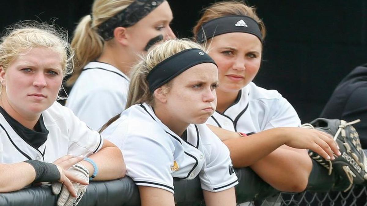 
Wichita State pitcher Jenni Brooks, center, was 11-11 with a 3.45 ERA in 115 2/3 innings last season.
