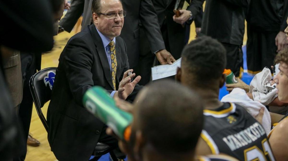 Wichita State coach Gregg Marshall instructs against the Seton Hall Pirates at Prudential Center in Newark, N.J.