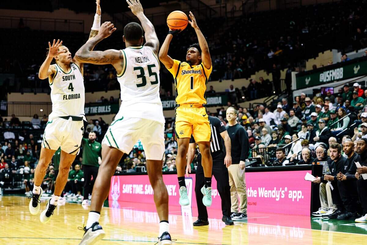 Wichita State star Kenyon Giles came up with a crucial steal and layup to lift the Shockers to an overtime win at South Florida on Sunday afternoon.