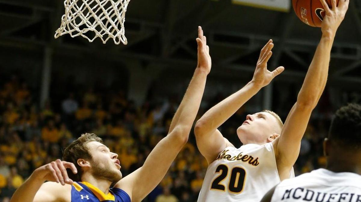 Wichita State will have its hands full with South Dakota State’s Mike Daum (24) on Tuesday. Daum is college basketball’s leading returner scorer after averaging 25.1 points last season.