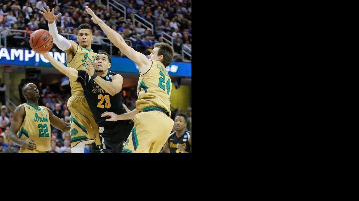 
Wichita State guard Fred VanVleet scored 25 points against Notre Dame in 38 minutes.
