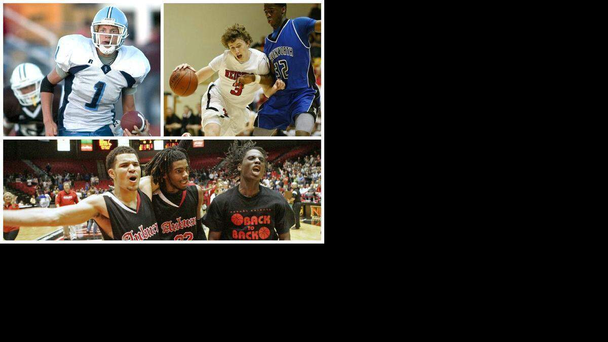 
Before they were Wichita State Shockers, Ron Baker (top left), Evan Wessel (top right) and Fred VanVleet (bottom) made their names as high school standouts — and not just in basketball.
