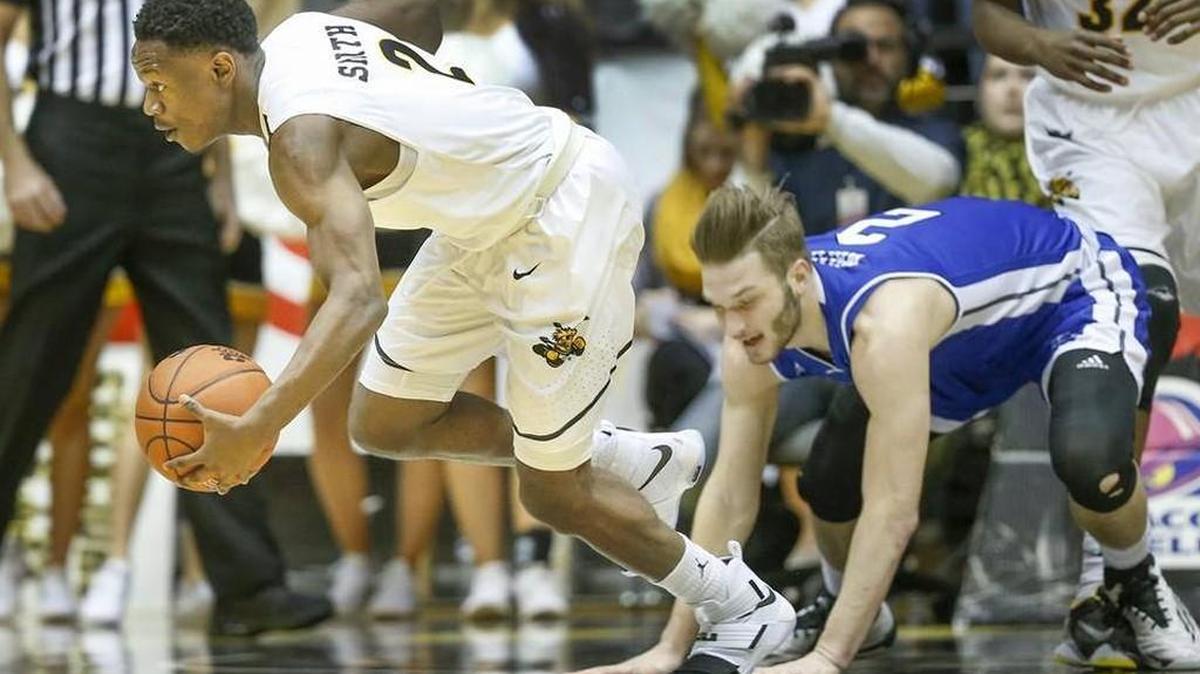 Wichita State guard Daishon Smith’s defense played a lead role in jumping to an 18-5 lead over Drake in the Jan. 4 meeting at Koch Arena.