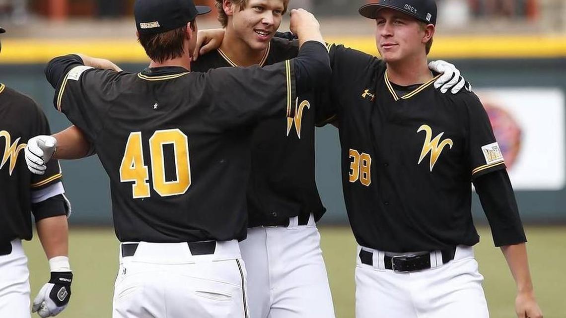 Wichita State third baseman Alec Bohm leads the Coastal Plain League with nine home runs.