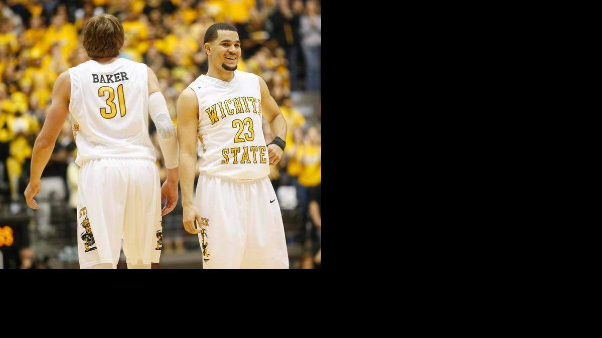 
Ron Baker (31) and Fred VanVleet are moving up Wichita State’s career statistical lists.

