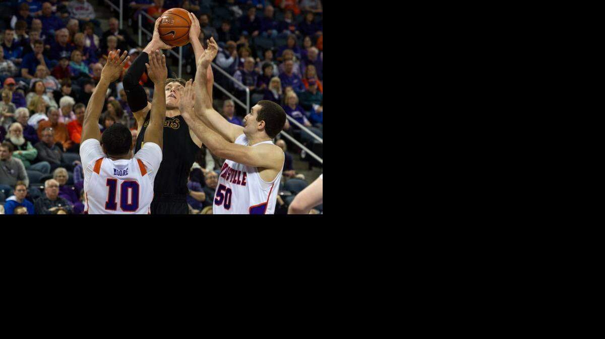 
Wichita State guard Ron Baker averages 18.8 points in his four games against Evansville.

