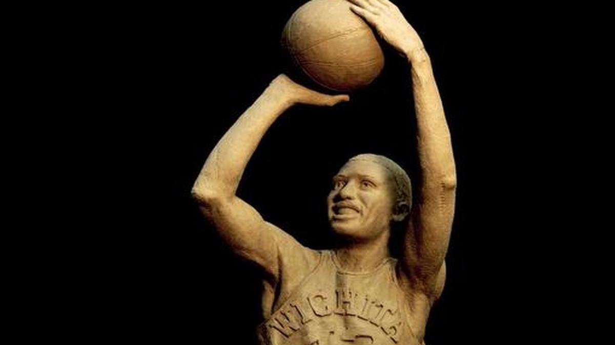 Clay prototype for a Dave Stallworth statue.