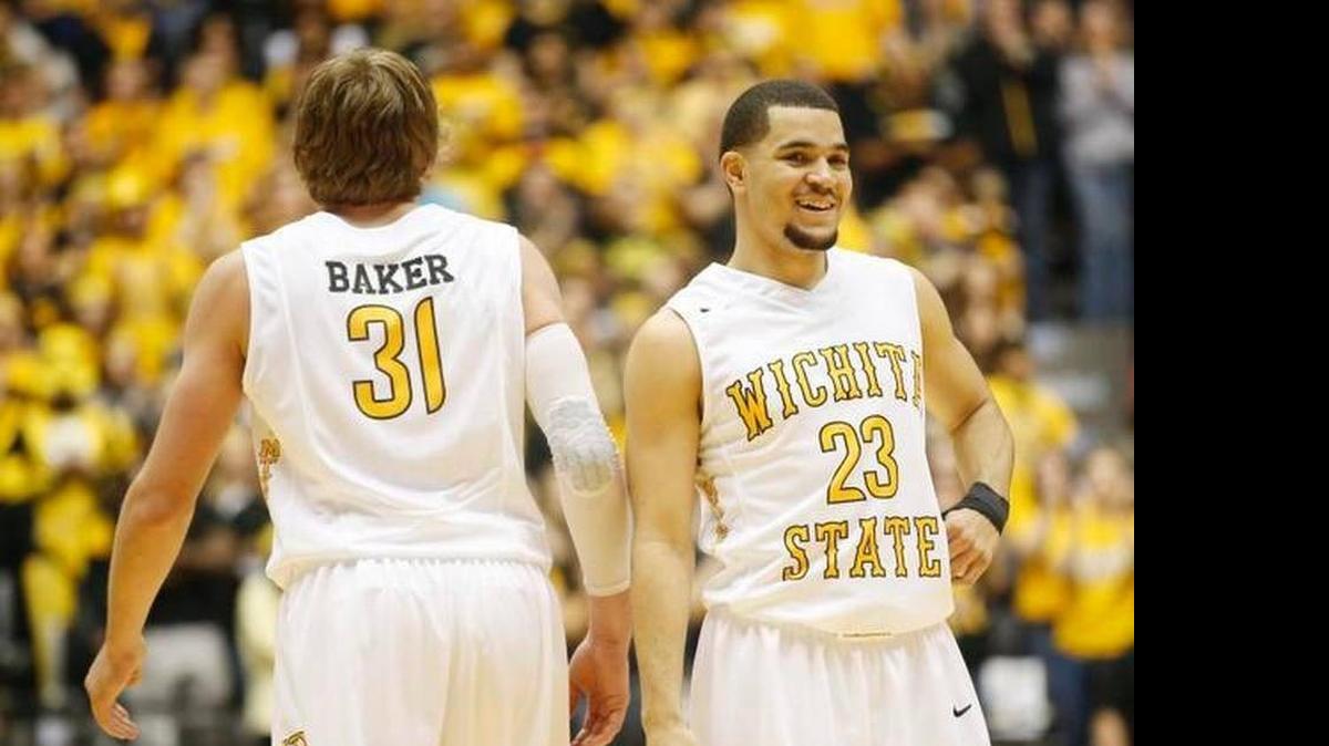
The return of Wichita State guards Ron Baker (31) and Fred VanVleet assure the Shockers remain MVC favorites in 2015-16.
