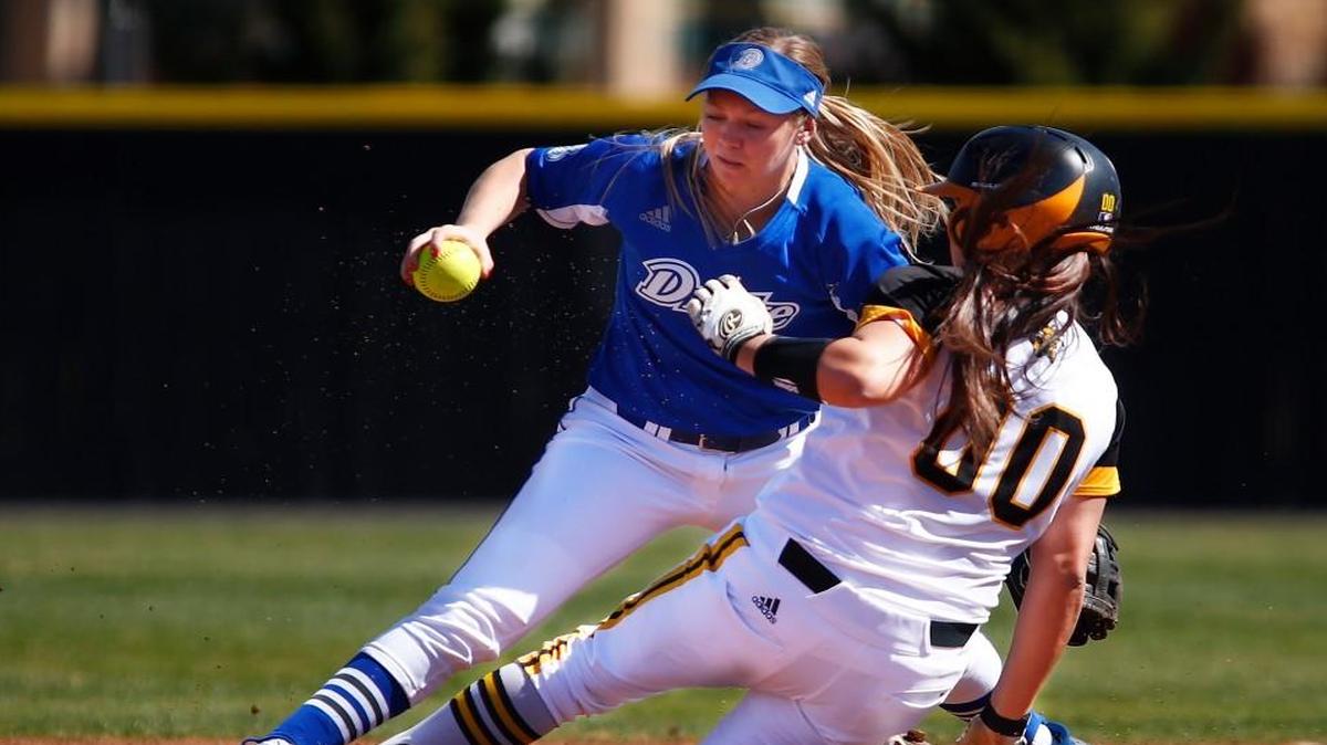 Wichita State freshman Madison Perrigan (00) earned second-team All-MVC honors at catcher.