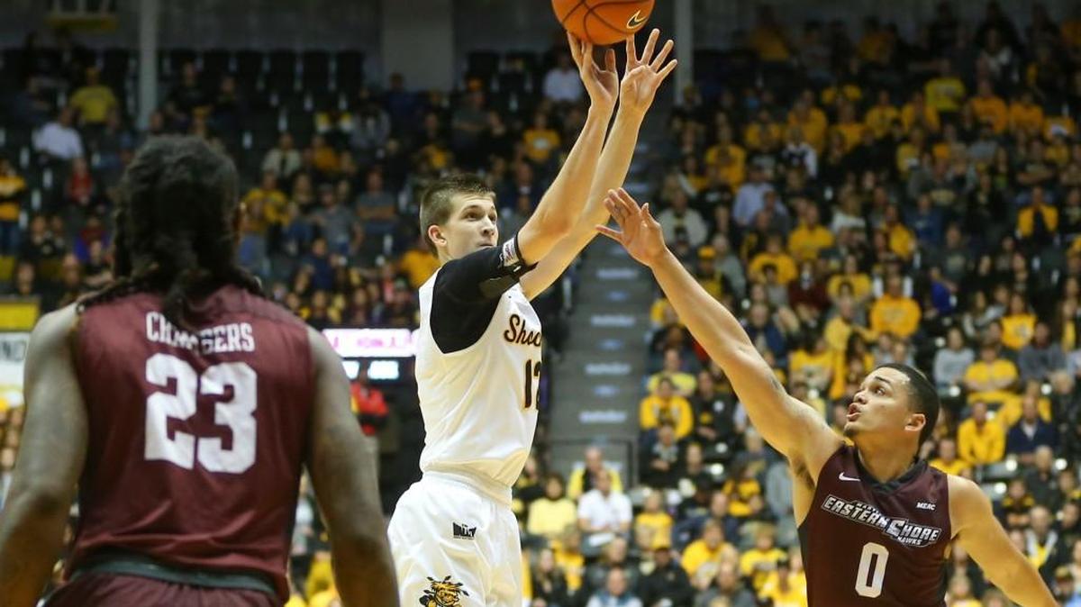 Wichita State guard Austin Reaves shoots against Maryland-Eastern Shore in November. Reaves said he’s ready to play against Colorado State on Saturday.