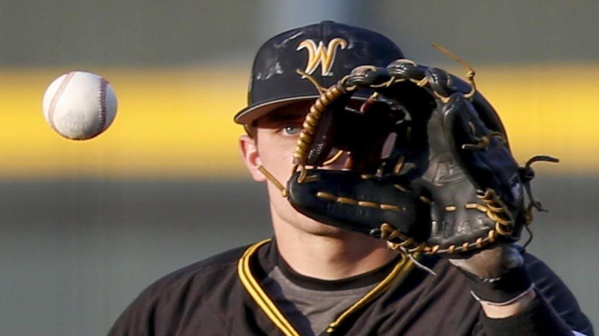 Wichita State’s Tanner Kirk fields a bouncer for an out against Missouri State in the third inning Friday at Eck Stadium.