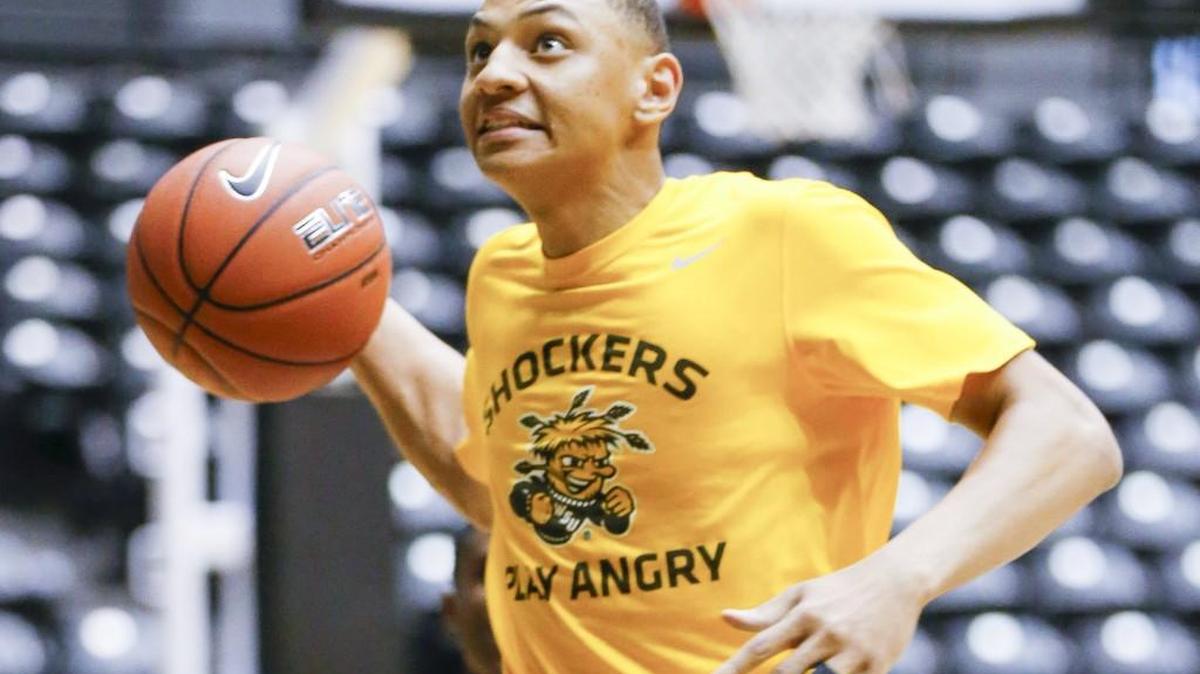 Wichita State newcomer C.J. Keyser, a freshman guard, works out with the team at Koch Arena before pickup games.