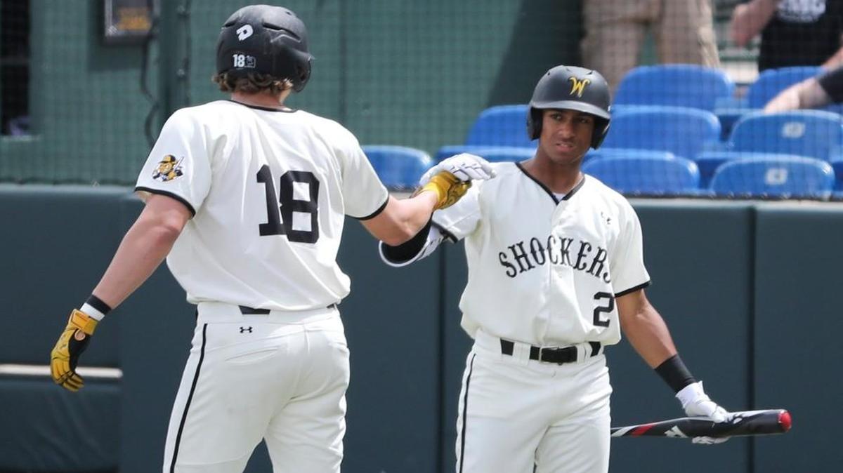 A move to center field has made Alex Jackson (2) a full-time starter in the Shocker batting order.