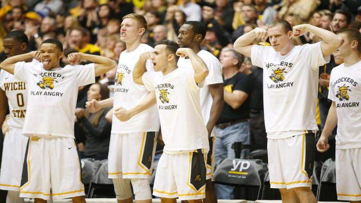 
Players on the Wichita State bench have had plenty to celebrate during the Shockers’ 4-0 start in MVC play.
