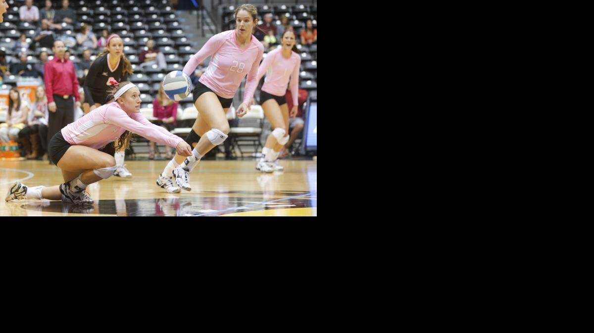 
WSU's Katie Reilly digs one out against Louisville last October.
