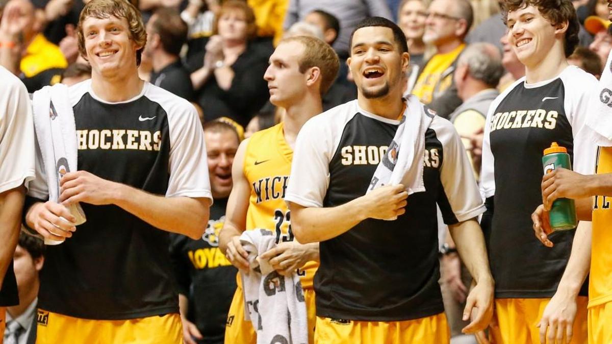 Ron Baker, left, said playing four seasons and enjoying consistent success at Wichita State with Fred VanVleet and Evan Wessel was a reward in itself.