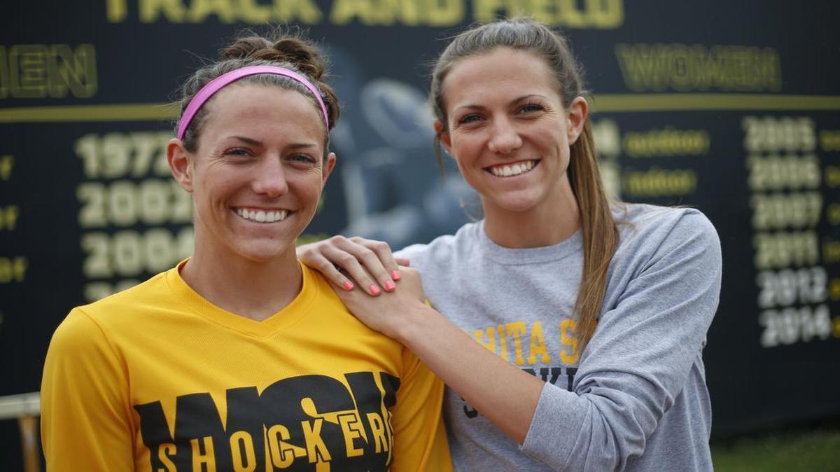 
Twins Nikki (left) and Taylor Larch-Miller will compete for WSU in the NCAA West Preliminaries beginning Thursday in Austin. Nikki Larch-Miller has already qualified for the NCAA Championships in the heptathlon. 

