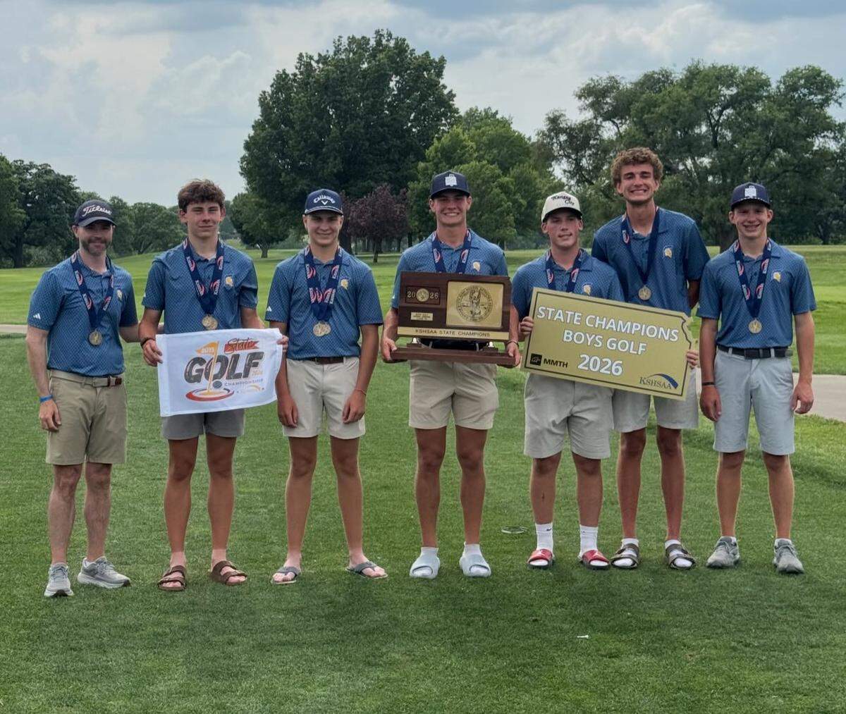 The Collegiate boys golf team won the 21st team state championship on Wednesday in Topeka at the Class 3A state tournament.
