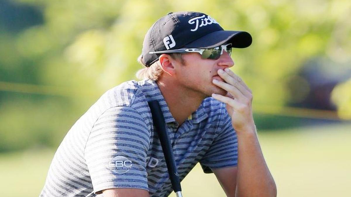 Richy Werenski, No. 2 in Web.com earnings, watches his tee shot on the 10th hole of the Marge Page Pro-Am on Wednesday morning.