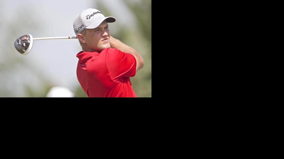 
Sebastian Cappelen tees off No. 18 en route to winning the 2014 Air Capital Classic.
